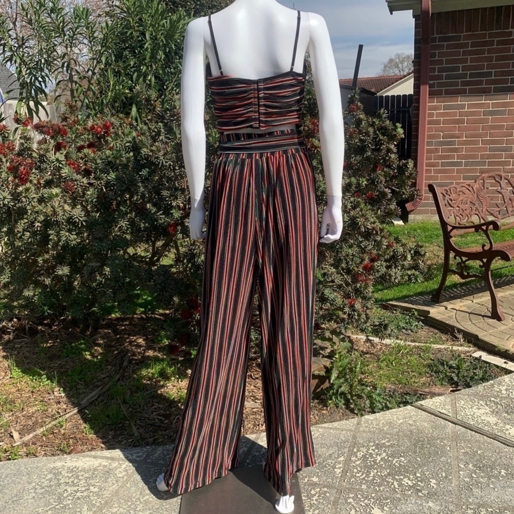 NWT House Of Harlow 1960 Relaxed Fit Flare Leg Boho Bubble Palazzo Pants - Picture 7 of 11